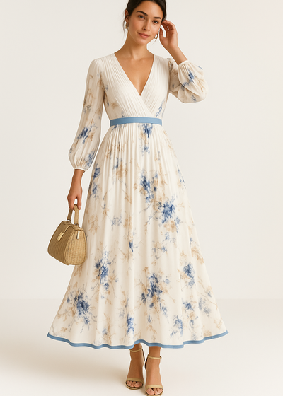 Cecile - Prachtige Florale Elegante Jurk