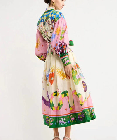 Gabriella - Kleurrijke Maxi Jurk