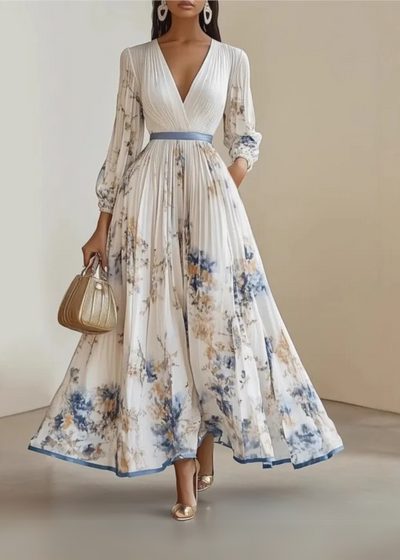 Cecile - Prachtige Florale Elegante Jurk